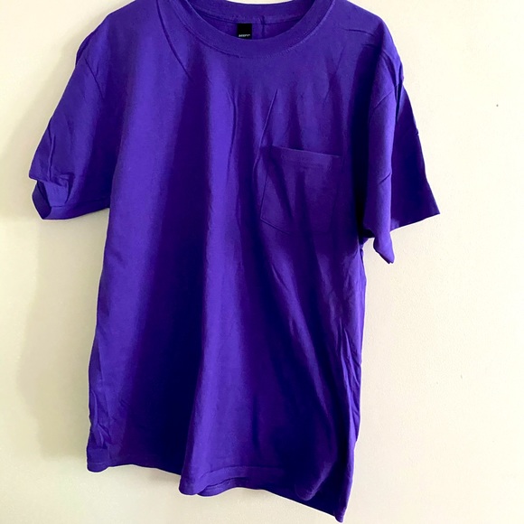 Hanes Beefy purple crew neck shirt size Large - Picture 1 of 1